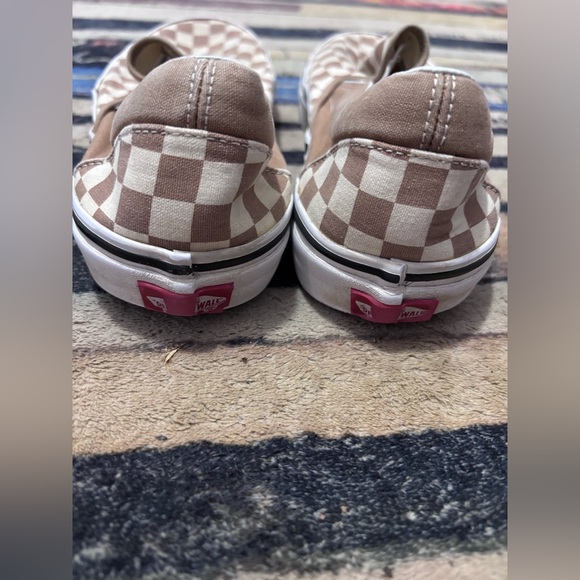 Vans Men's Brown Checkered Slip-On Sneakers - Picture 2 of 6